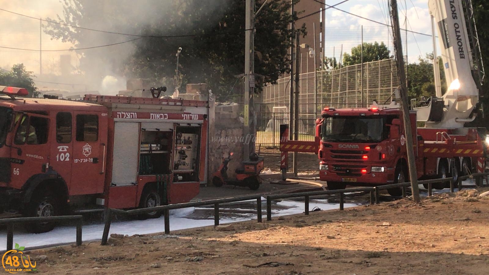   يافا: حريق كبير في شارع غزة وطواقم الانقاذ والاطفائية تهرع للمكان 